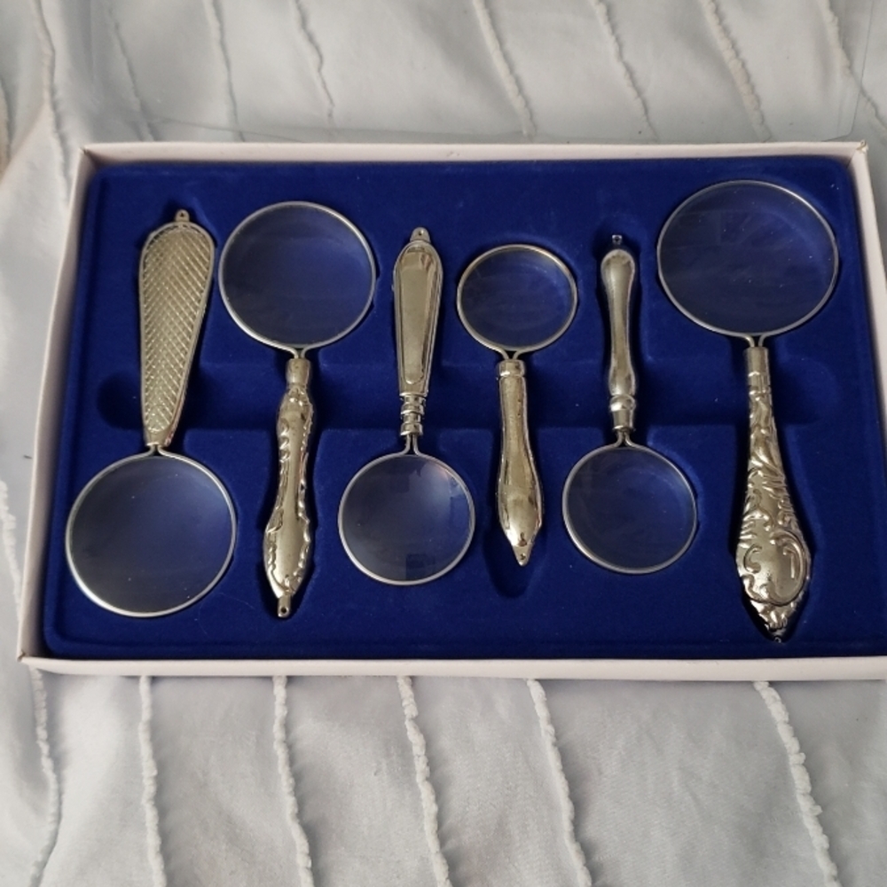Set of Silver Magnifying Glasses